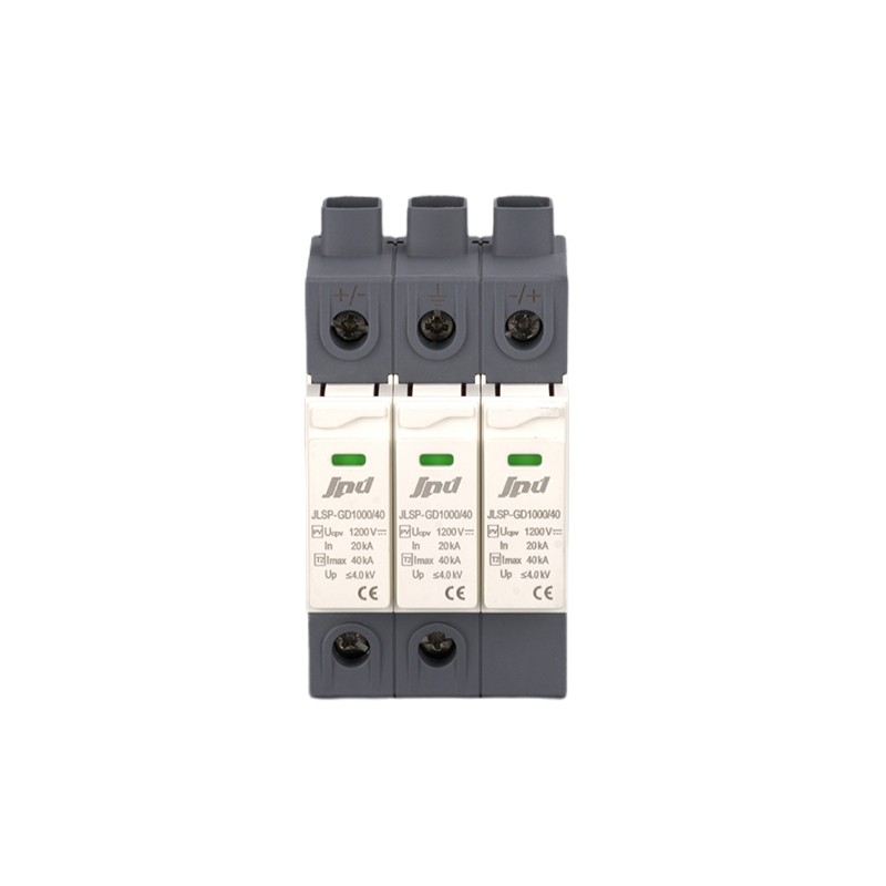 JLSP-GD1000/40 Surge Protector 1200V Max Uc 40kA Imax for Solar PV Systems DIN Rail Mount