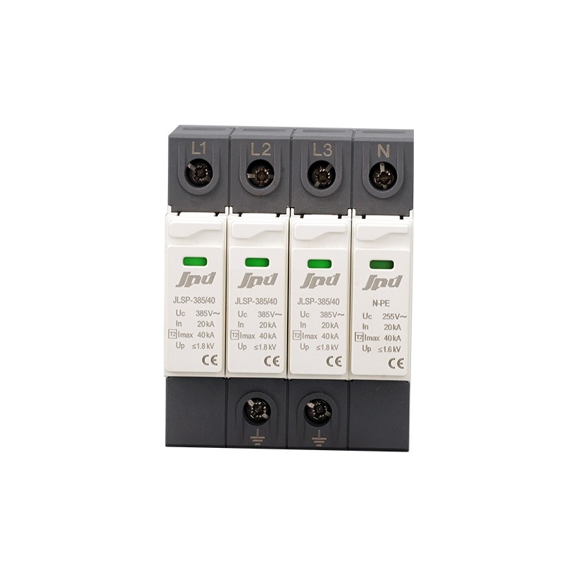 Type 2 AC 3 phase surge arrester 380V 40kA 385V Uc for Solar PV and Energy Storage Systems