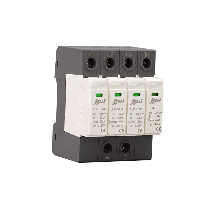 Type 2 AC 3 phase surge arrester 380V 40kA 385V Uc for Solar PV and Energy Storage Systems
