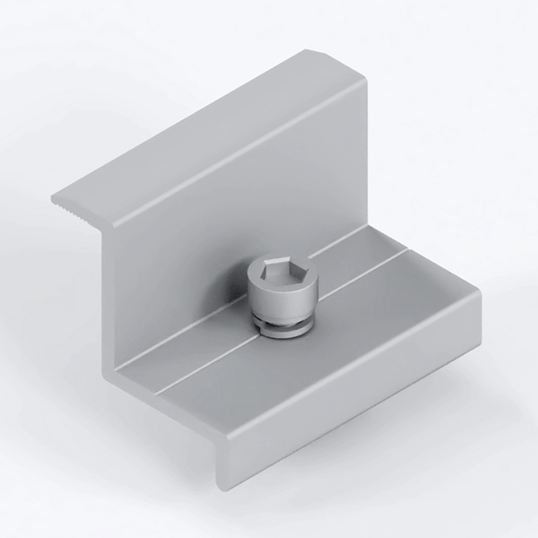 Photovoltain Bracket System for Color Steel Tile Rooftop Mounting with End Clamp and T-Bolt Fixings