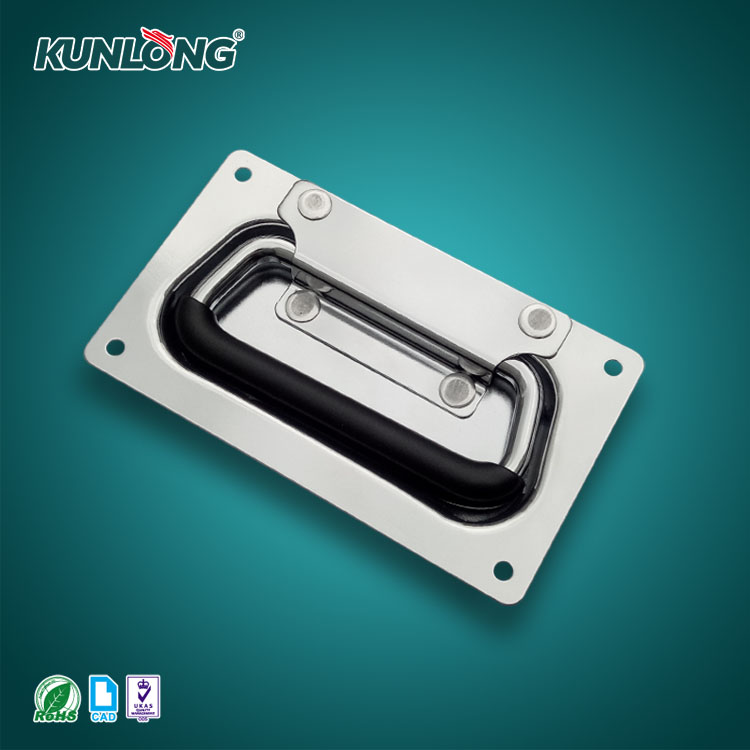 KUNLONG SK4-024-2 Large Cabinet Door Handles Bright Chrome Plated Steel with Rubber Grip for Control Equipment KUNLONG