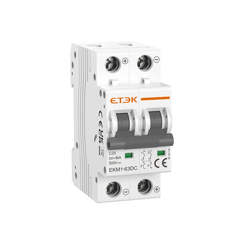 EKM1-63DC DC MCB 6kA Breaking Capacity 1000VDC for Photovoltaic and Solar PV Systems