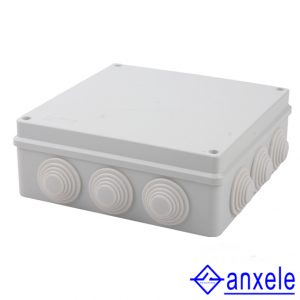 AX-RA 200×200×80 Junction Box IP65 Waterproof 12x36mm Holes for Outdoor Electrical & Renewable Energy Systems