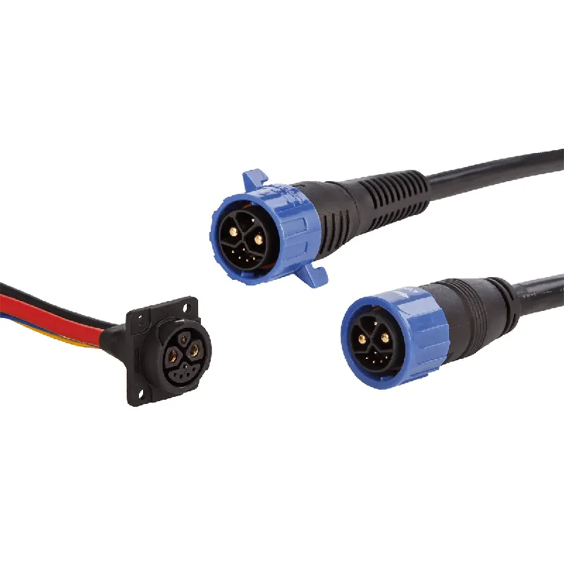 50A 2+1+5 Pin IP67 Push Lock Waterproof Electrical Connector for Electric Bike Battery Encoder with High Durability and Corrosion Resistance CRETOP
