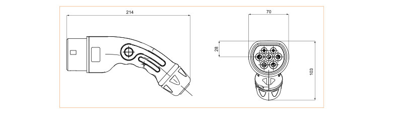 European Standard Charging Plug 32A IP44 Waterproof EV Charging Connector for Electric Vehicle