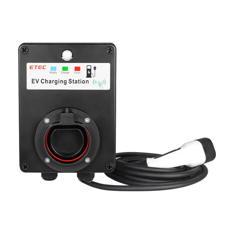Mode 3 (IEC61851-1) Small Size AC EV Charger 16A/32A 7.2kW/22kW Wall-Mounted for Residential and Commercial Use