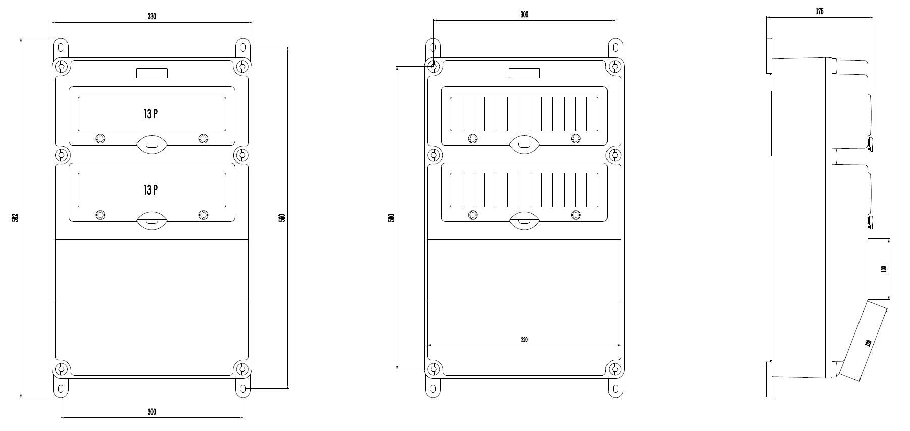 AESM-517 IP67 Portable and stationary power boxes Waterproof Dustproof for Solar PV Systems Outdoor Power Supply