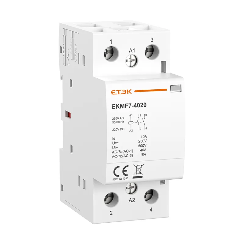 AC/DC Universal Coil Modular Contactor 16-63A 12-230V AC/DC DIN Rail Mount for Solar EV Charging and Industrial Control