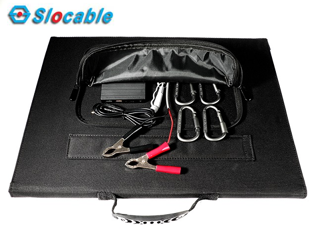 Slocable 3 Folds Portable Folding Solar Panels 20W-105W High-Efficiency Waterproof for Camping Campervan