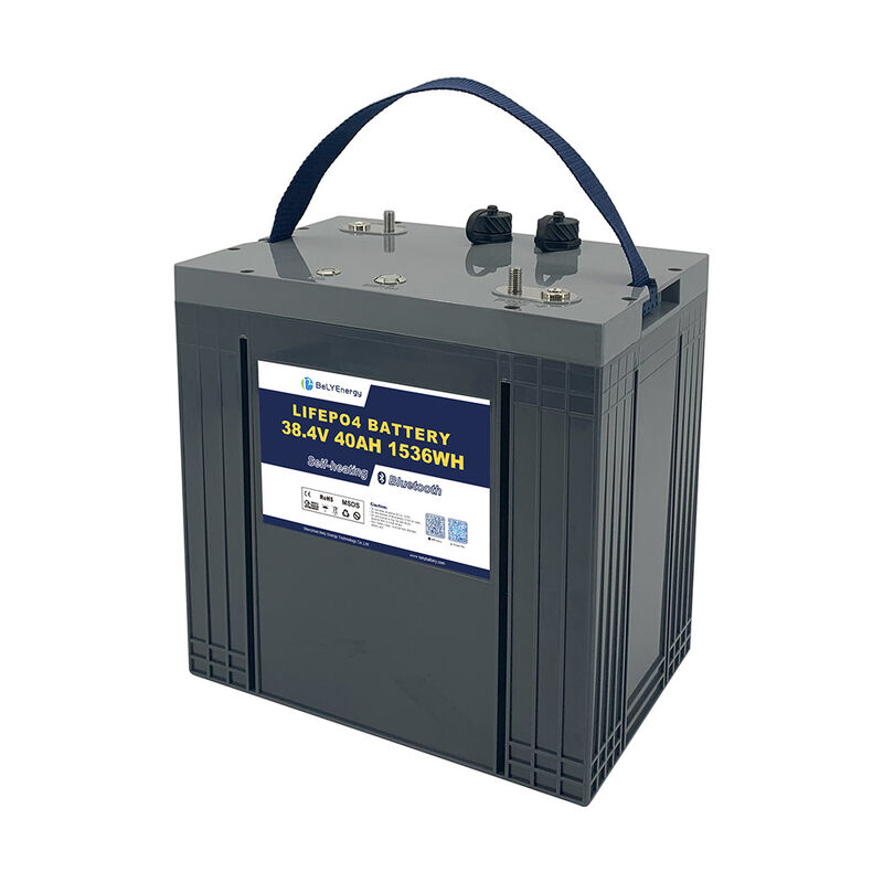36V 40AH LiFePO4 Lithium Battery with Communication Function Built-in BMS, Bluetooth & Self-heating for Golf Carts