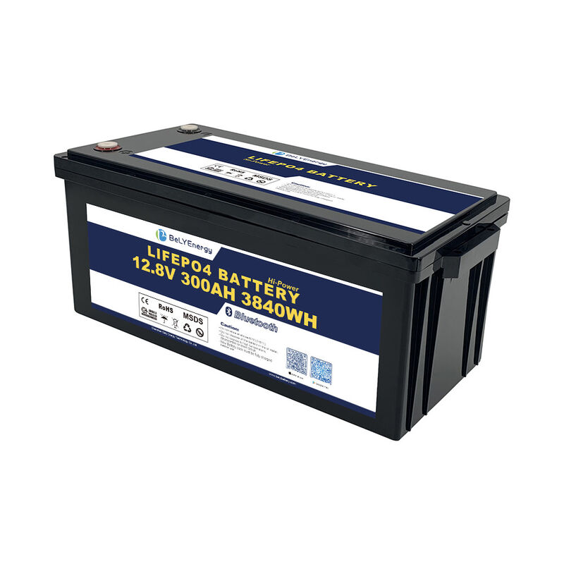 Rv Bely Rechargeable 12V LiFePo4 Battery 300AH System Solar With Bluetooth 3840Wh High-Capacity Deep Cycle for RVs, Solar Storage, and Marine Use
